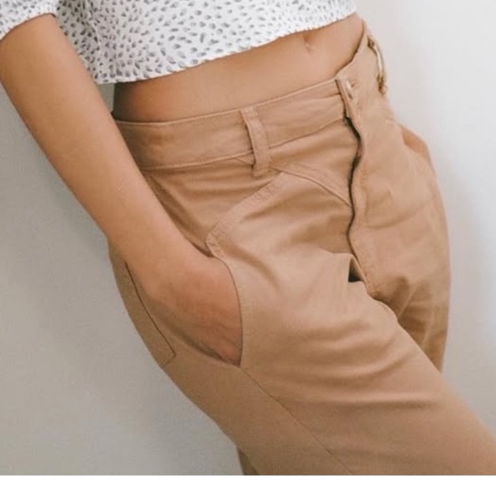 NWT SELF-CONTRAST women’s  Straight-Leg chino size L